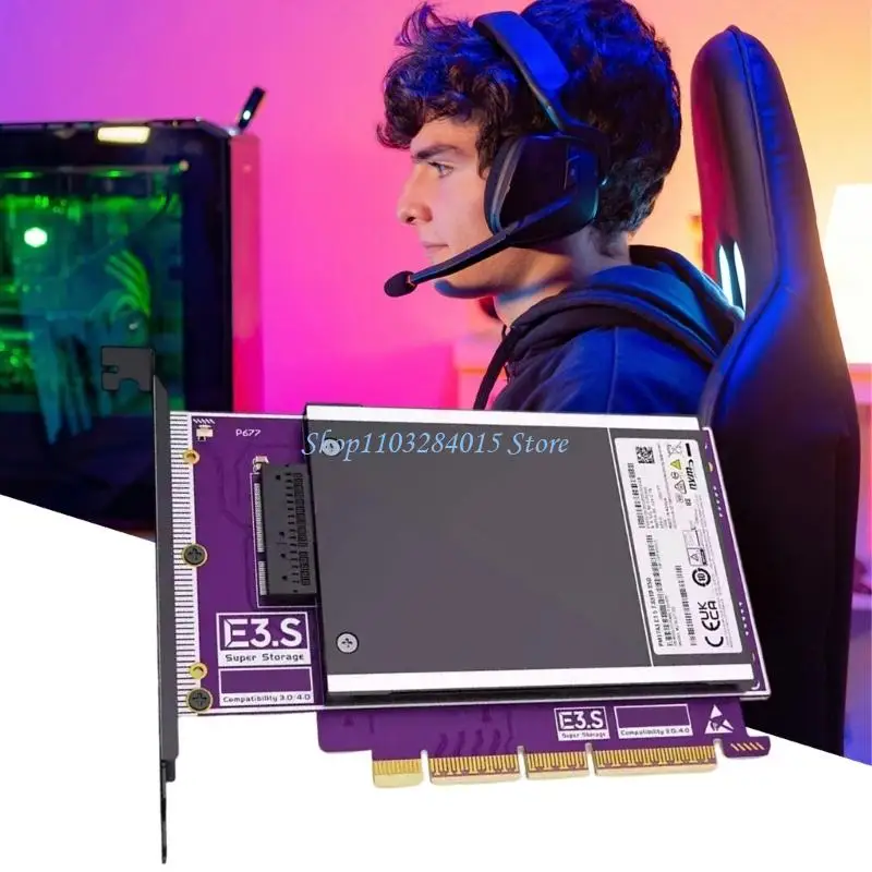 E3.S 표준용 R6FF 고속 PCIe 5.0 E3.S NVMe SSD 어댑터 카드