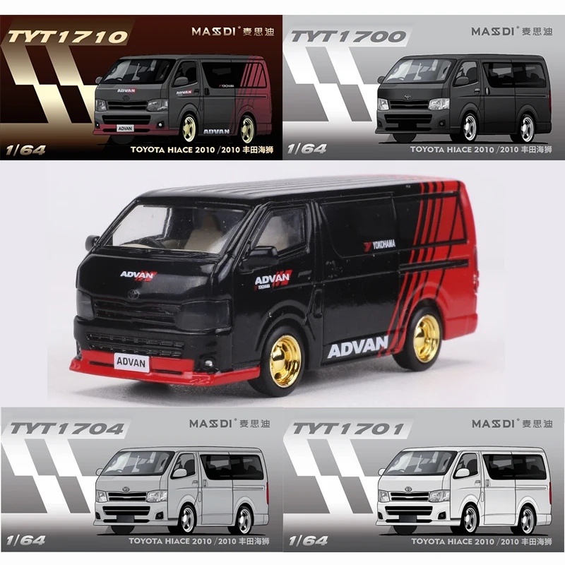 MASSDI 1/64 TOYOTA HIACE 2010 Car Alloy Motor Vehicle Diecast