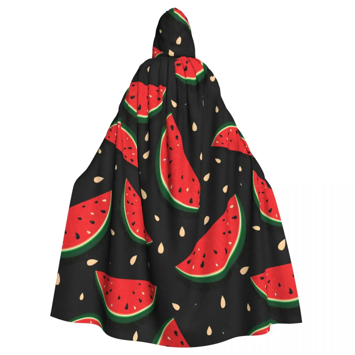 

Hooded Cloak Unisex Cloak with Hood Fresh Slices Of Red Watermelon (1) Cloak Vampire Witch Cape Cosplay Costume
