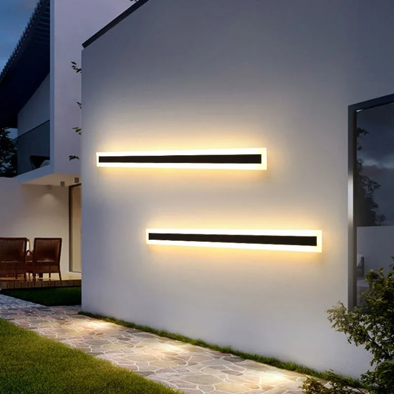 Minimalist Long Strip Wall Lamp LED Waterproof IP67 Living Room Corridor Background Wall Decoration  Courtyard Lighting Fixtures