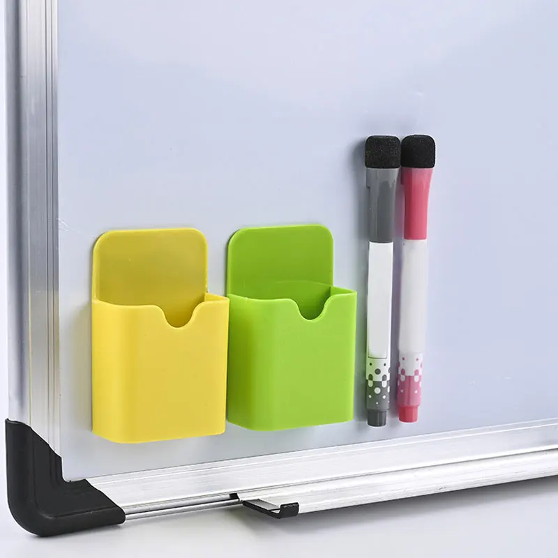 Pencil Case Whiteboard Magnetic Storage Pencil Box Chalk Box Board Eraser Magnetic Hanging Plastic 1PC