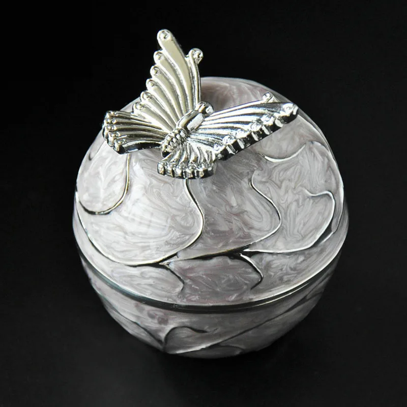 

Vintage Butterfly Jewelry Storage Box for Rings Oval Treasure Chest Organizer Jewelry Keepsake Gift Box Case for Girl Women