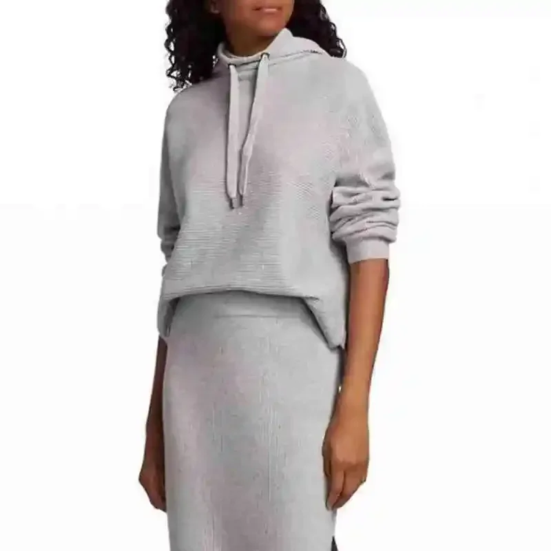 

Женский кашемировый свитер с капюшоном, повседневный свободный свитер с подкладкой из бисера и цепочкой, Осень-зима 2023