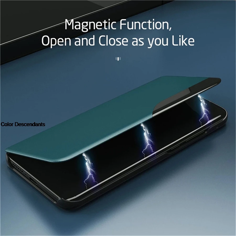 Magnetic Leather Smart Window View Flip Phone Cover