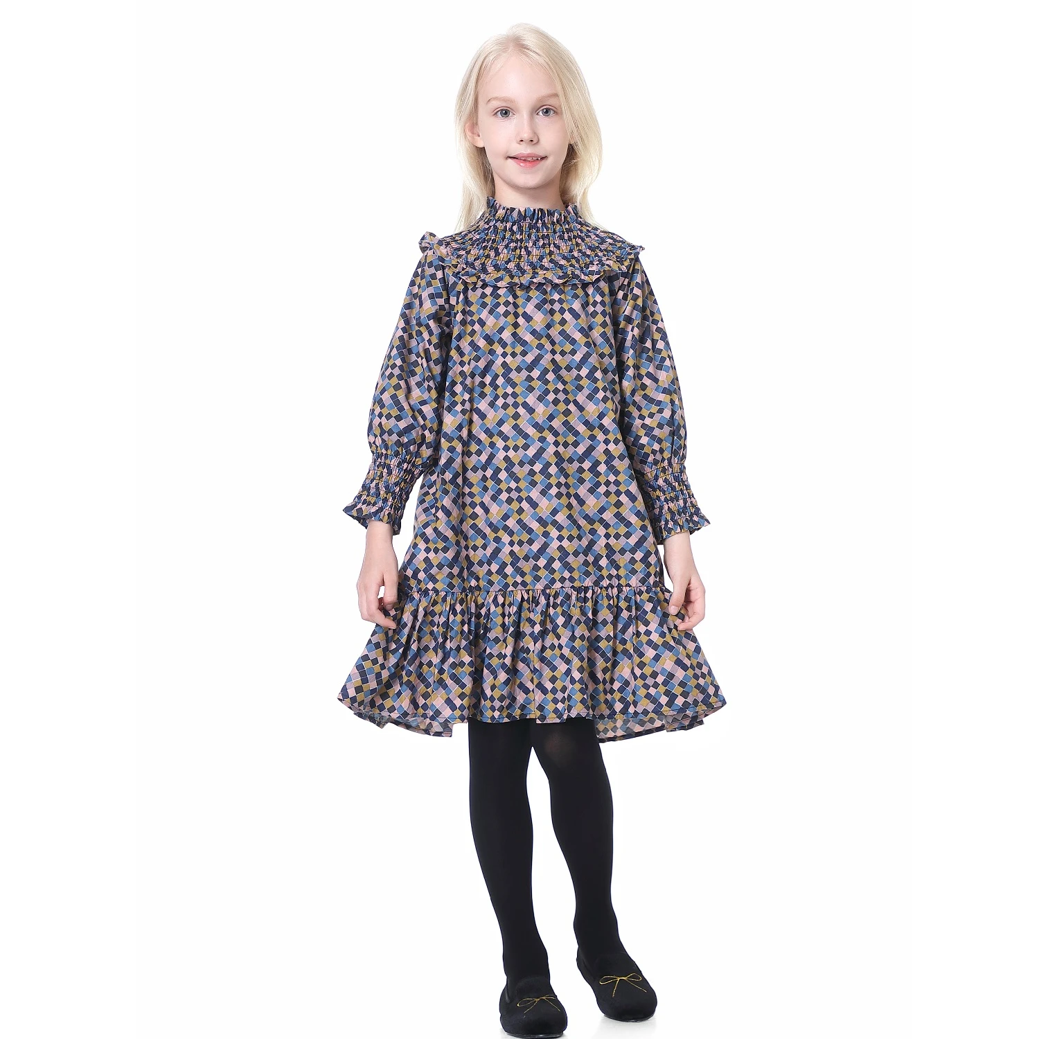 Boys Girls Clothes Teen Girls Plaid Dress Blazer Overalls Cotton For AP #9999 girls dress kids clothes
