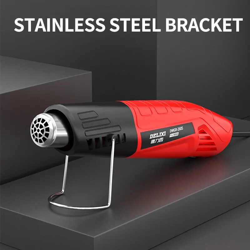 220V DIY Heat Gun Electric Power Tool Hot Air Gun Temperature Gun with Supporting Seat Shrink Plastic DIY Craft Tool 5