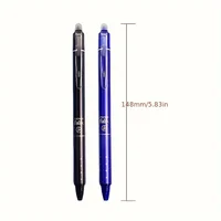 12pcs Press Type Erasable Gel Pens 0.5mm Black/Blue Ink Bullet Washable Handle Magic Refills Rod Super Capacity Ink Writing 2