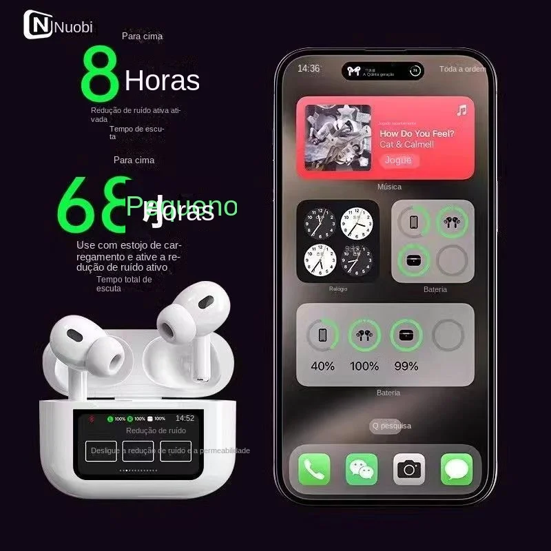 ANC Touch Pro3 무선 헤드폰, LED 스크린, TWS 이어버드, 터치 액티브 소음 감소, 블루투스 헤드폰, 스포츠 헤드폰