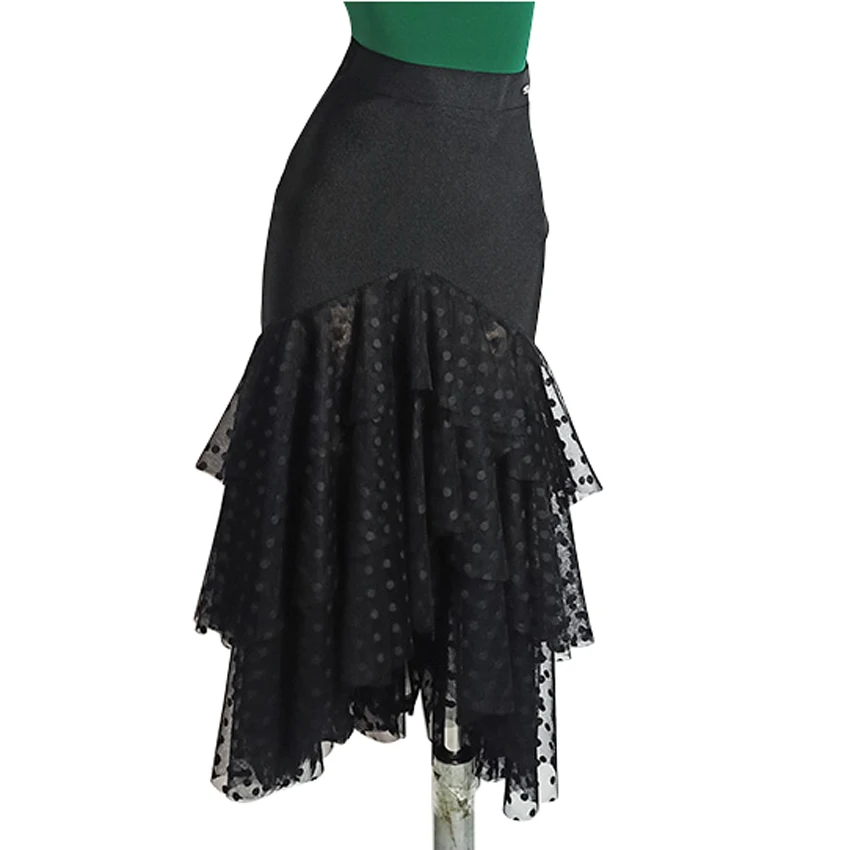 

Latin Dance Competition Dress Women Latin Dancing Lace Skirt Female Rumba Chacha Dance Outfit Custome Standard Performence Wear