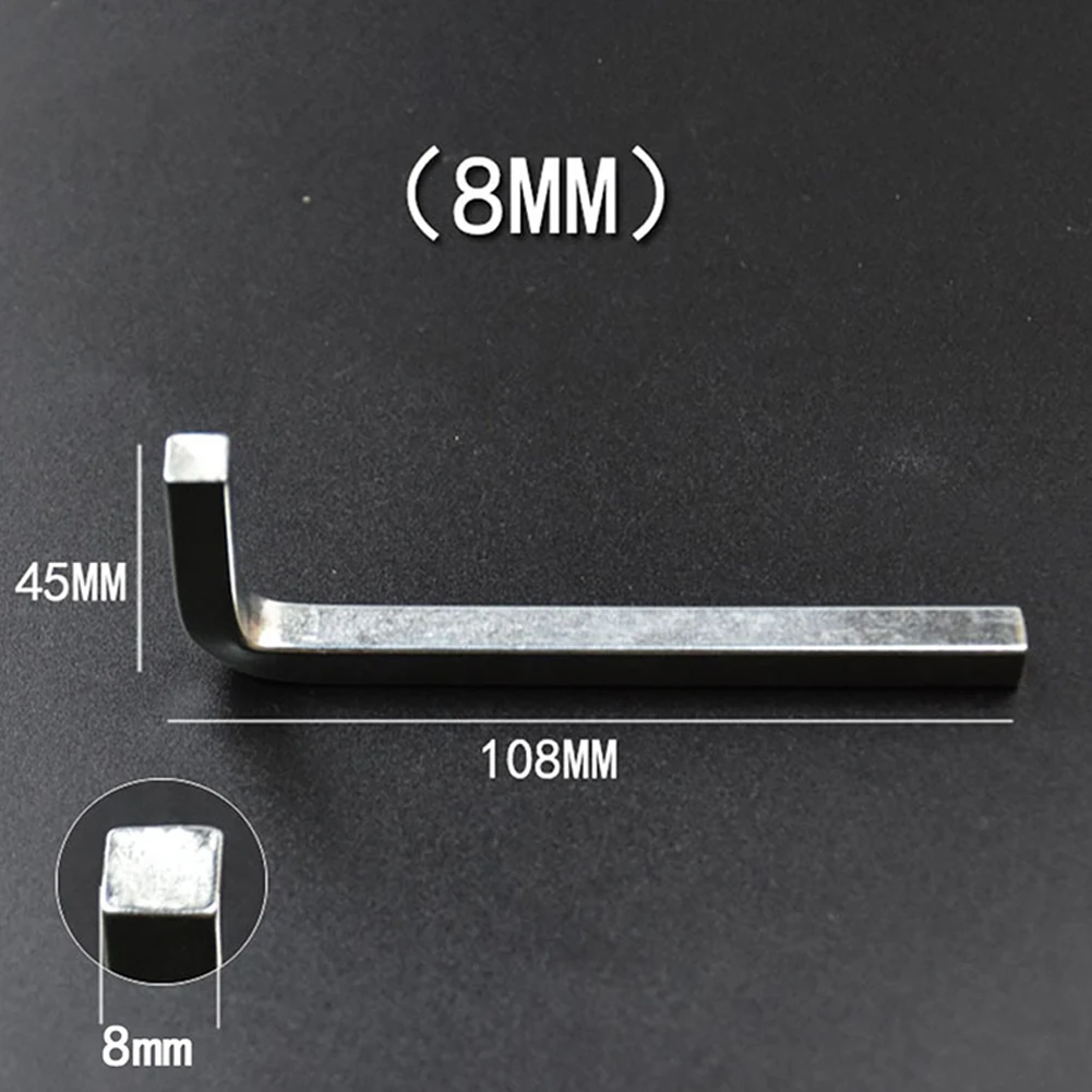 6 Stück L-förmiger quadratischer Kopfschlüssel, quadratischer Schlüssel, innerer 4-Punkt-Schraubenschlüssel, Schraubendreher-Set, 3–8 mm, Handwerkzeuge, Werkzeugschrauben – Detail 23