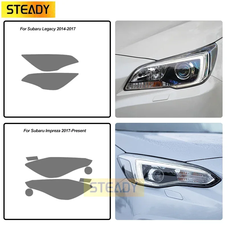 2 Pcs Car Headlight Protective Film Front Smoked Black TPU Sticker For Subaru Forster WRX BRZ Outback Legacy Impreza Accessories 6 2 Pcs Car Headlight Protective Film Front Smoked Black TPU Sticker For Subaru Forster WRX BRZ Outback Legacy Impreza Accessories 6