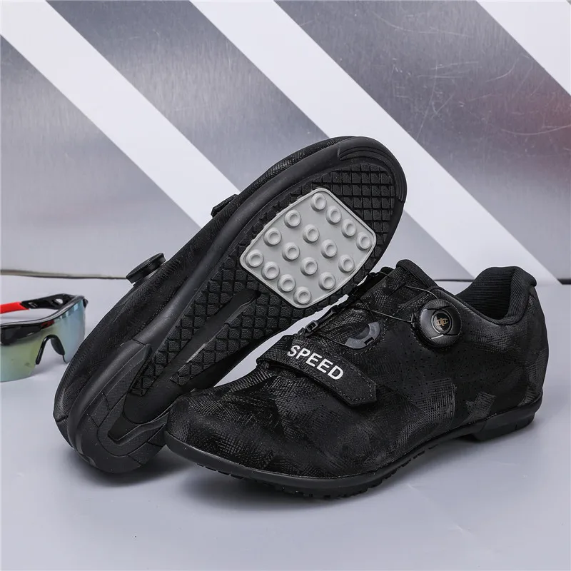 Men Non Locking Mountain Bike Shoes Without Cleats Road