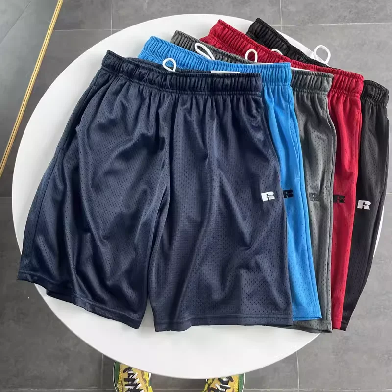 Embroidery Pockets Men's Shorts Outdoor Fitness Male Plus Size Casual Sports Basketball Bottoms