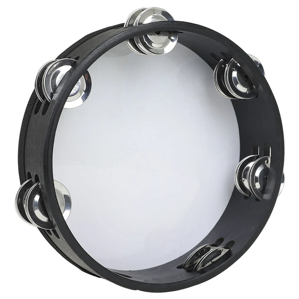 8/10 in Professional Tambourine Musical Instrument Tambourine Hand Drum Percussion Instrument for Kids Adults Church KTV Party