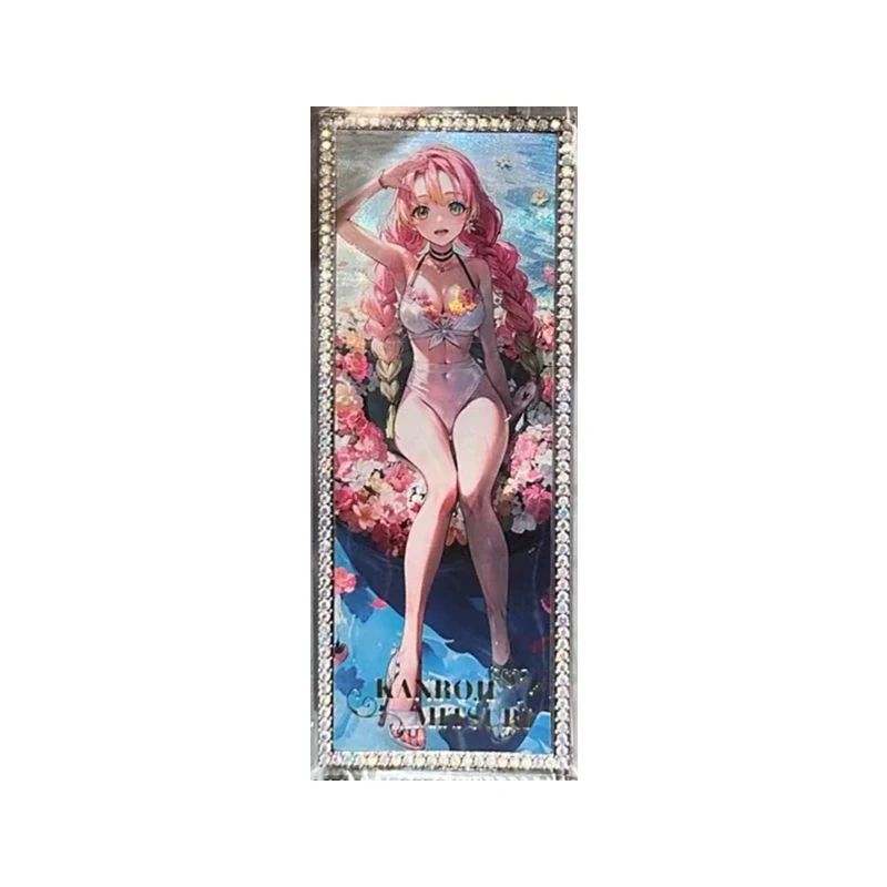 Collectible Card Game Toy Anime Demon Slayer Kamado Tanjirou Kochou Shinobu Iguro Obanai Kanroji Mitsuri Collectible Cards Birthday Gifts Kid Toys