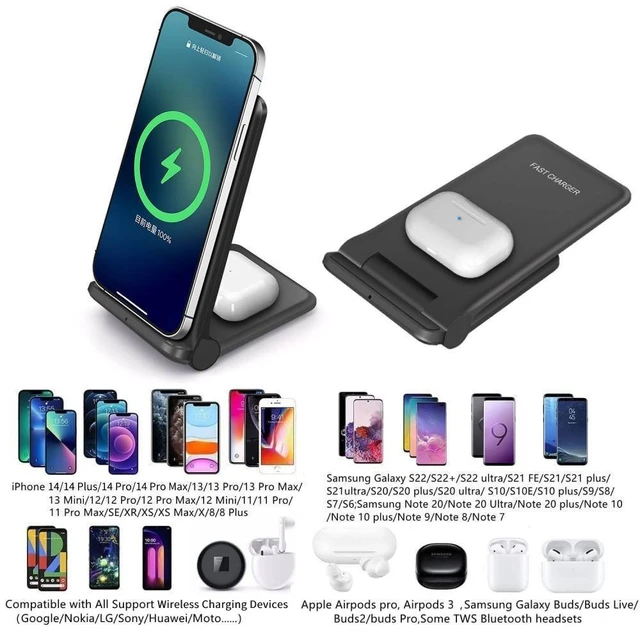 Fast Wireless Charger, 10W Max Wireless Charging Pad for iPhone 13/13  Pro/13 Pro Max/13 Mini/12/SE/11/X/XR/8, Samsung Galaxy, AirPods/AirPods  Pro