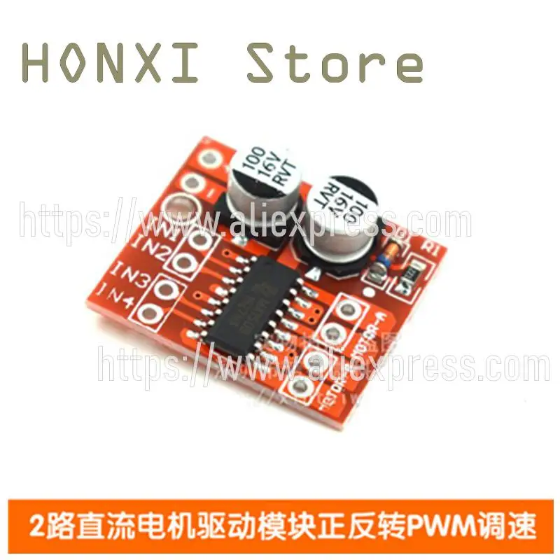 

2PCS Two-way dc motor driver module and reversing PWM speed control stepping motor driver L298 mini dual H bridge