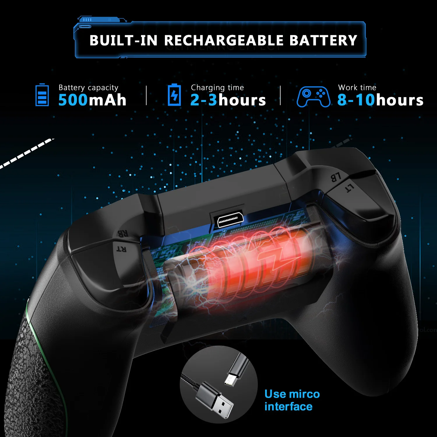 Xbox One  Ʈѷ, PC, PS3, Ʈ, ȵ̵,  Ʈѷ,  , 600mAh , 2.4GHz
