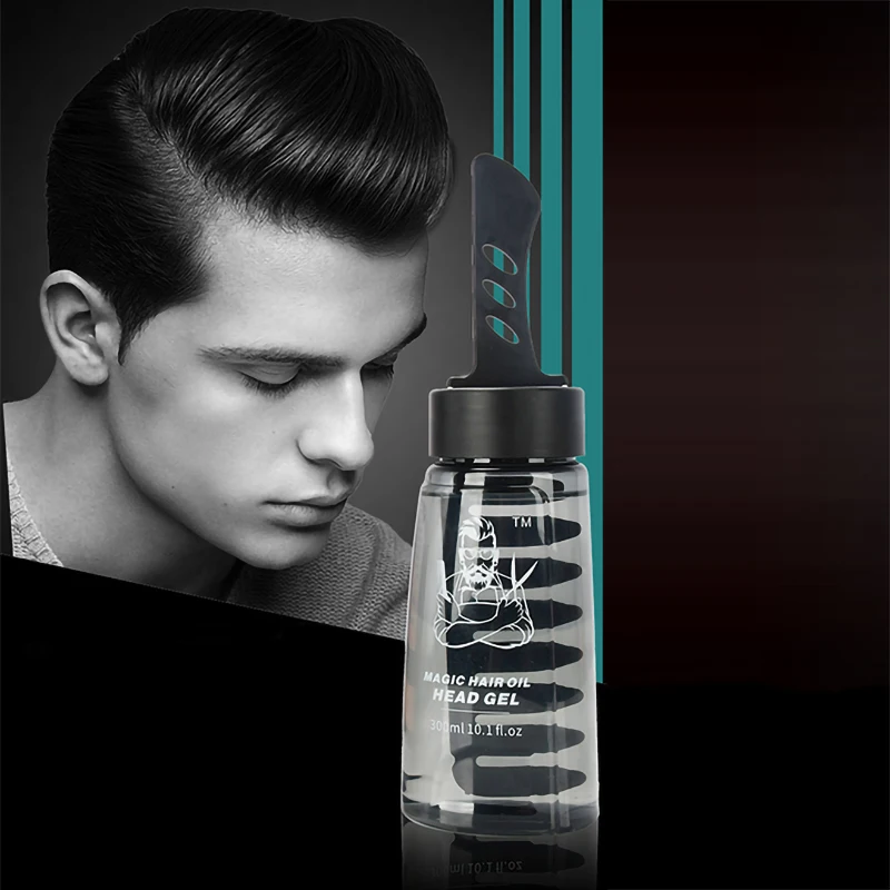 Men's Styling Gel, a Comb to Set, Cool Men's Back Hair, Wash-Free, Refreshing Non-Sticky, Long-Lasting Styling