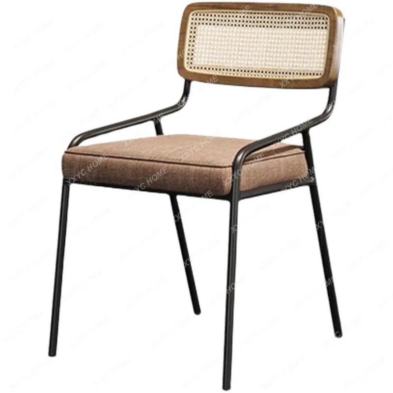 

Nordic Rattan Dining Chair Simple Modern Desk Chair Leisure Coffee Chair