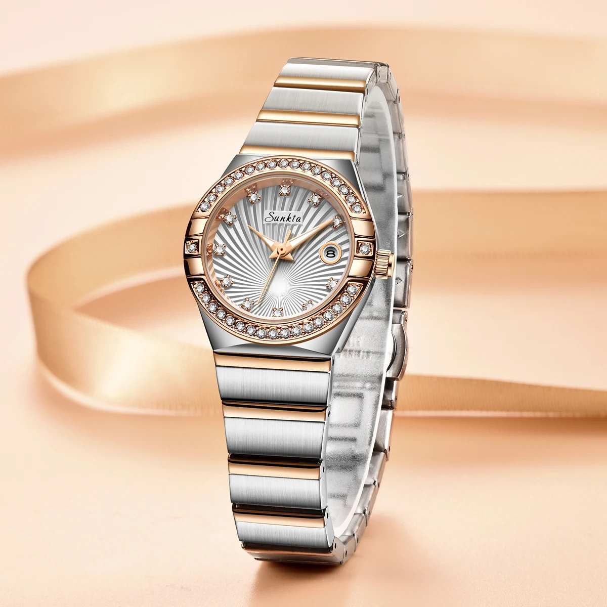 Ladies Watches LIGE Elegant Fashion Quartz Woman Watch Luxury Diamond Stainless Waterproof Luminous Casual Simple Calendar Clock 2