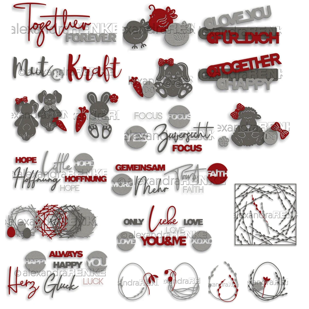 Piggy Craft Metal Cutting Dies Cut Die Mold Easter Bunny Egg Alphabet Scrapbook Paper Craft Knife Mold Blade Punch Stencil Die