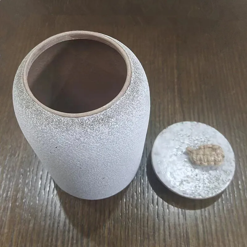 Large Customizable Text Japanese Wabisabi Style Funeral Cremation Urn for Dogs Cats And Humans-in Loving Memory Pet Ashes Urn