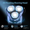 Sejoy Electric Razor for Men Rechargeable Electric Shavers Rotary Portable Travel Razor Idea Gift Beard Trimmer 4