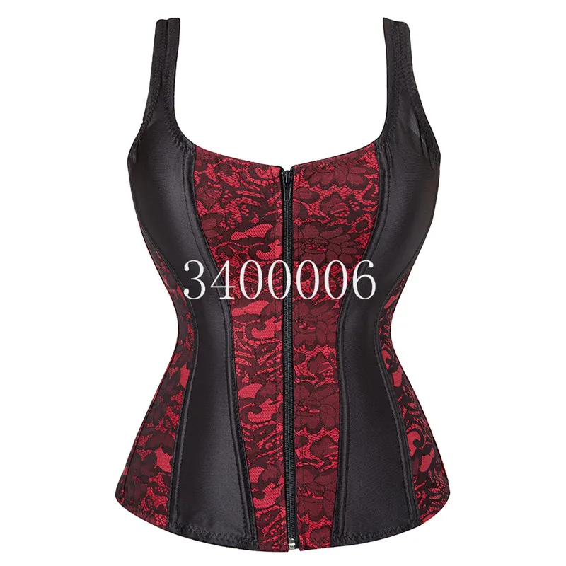 Corset Top Womens Shoulder Straps Bustier Overbust Exotic Corselet Sexy Lingerie Brocade Plus Size Costumes Fashion Halloween