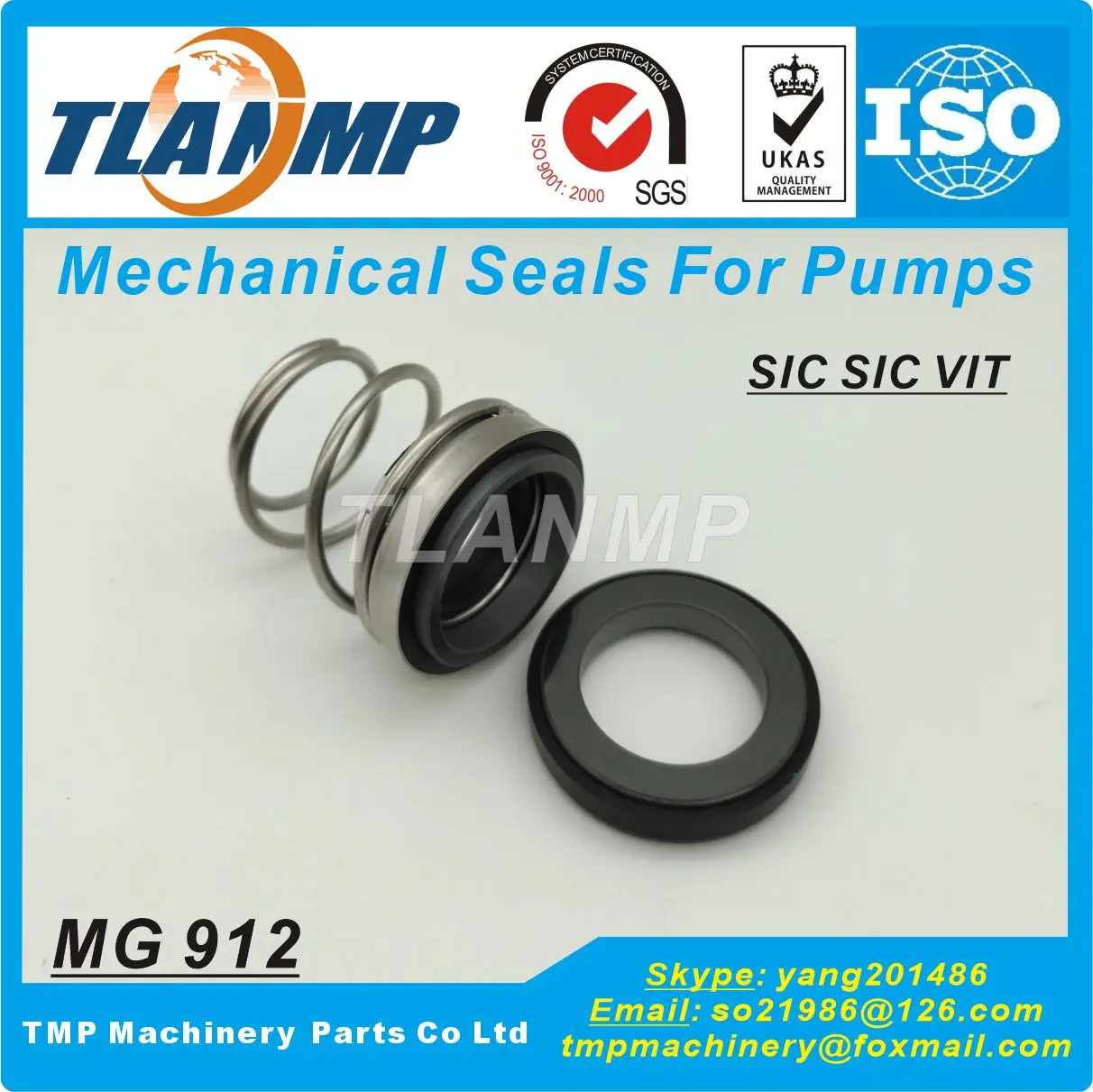 MG912-33 MG9-33 랜프 고무 벨로우 기계식 씰, MG912/33-G60, G60 시트 EN 12756