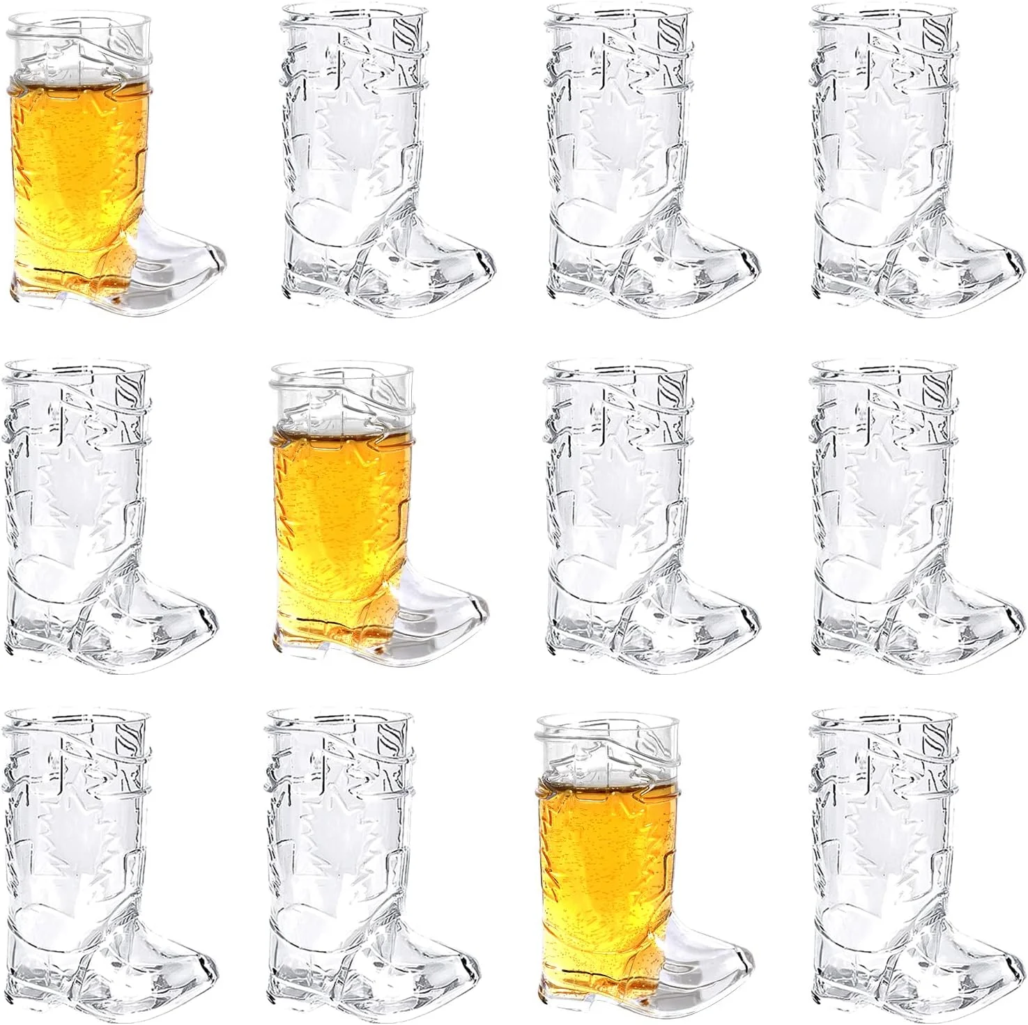 Shot Glasses-1 Oz Mini Plastic Cowboy Shot Glasses Boot Cups for Cowboy Theme Parties Decorations, Bachelor
