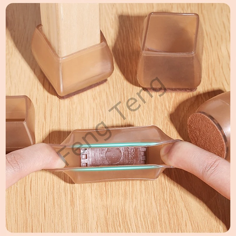 Furniture Leg Pads 16pcs Silicone Floor Protector Pad Chair Leg Caps