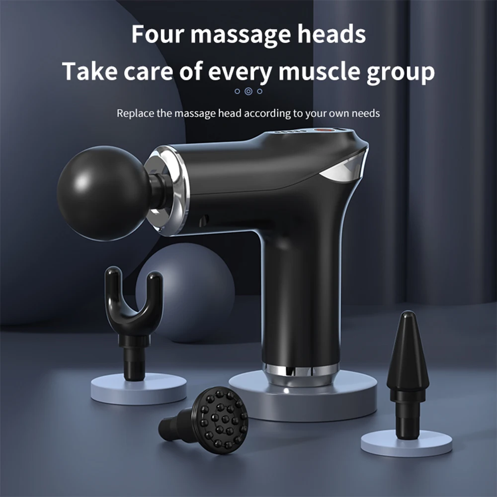 Massage Gun Pain Relief Deep Tissue Muscle Back Relaxation Slimming Body Electric Percussion Massager & Bag Therapy Fascia Gun