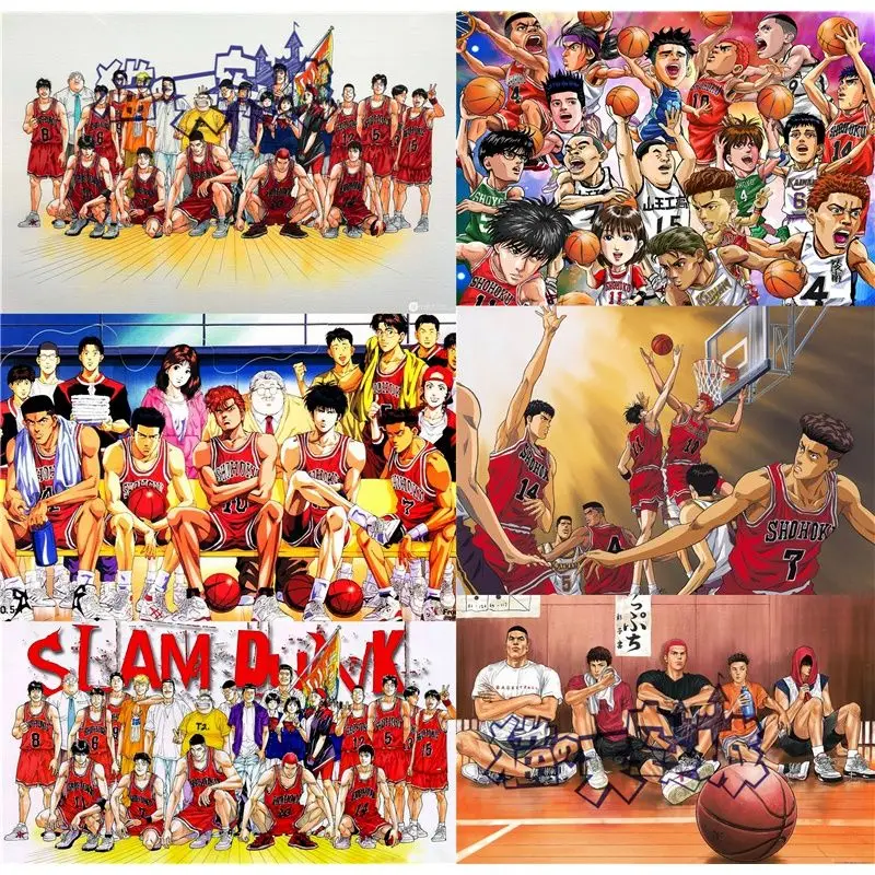 

SLAM DUNK Puzzles Sakuragi Hanamichi Kaede Rukawa Wood Puzzle 1000 Pieces Educational Toys Anime Peripheral Kid Toy Decoration