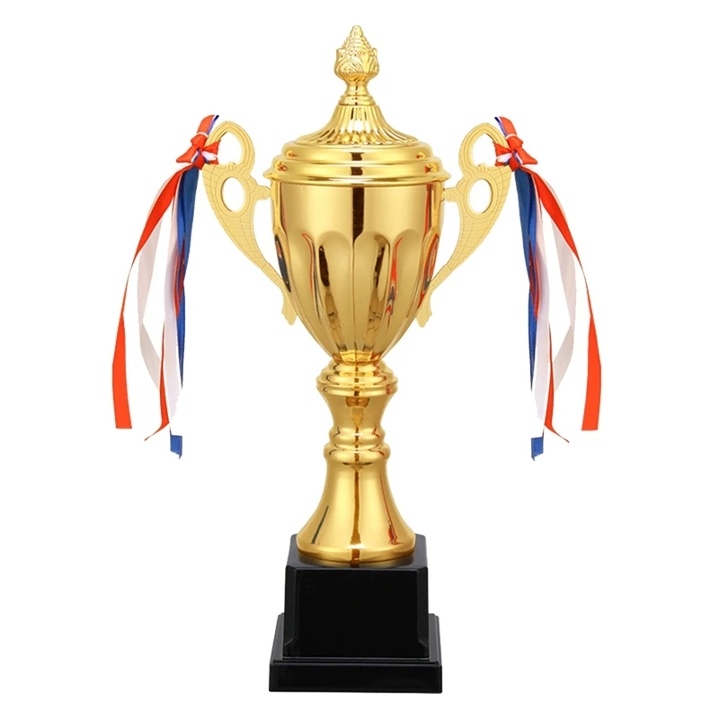 

1 PCS Trophy Cup For Sports Meeting Competitions Soccer Winner Team Awards And Competition Parties Favors 11 Inch Gold