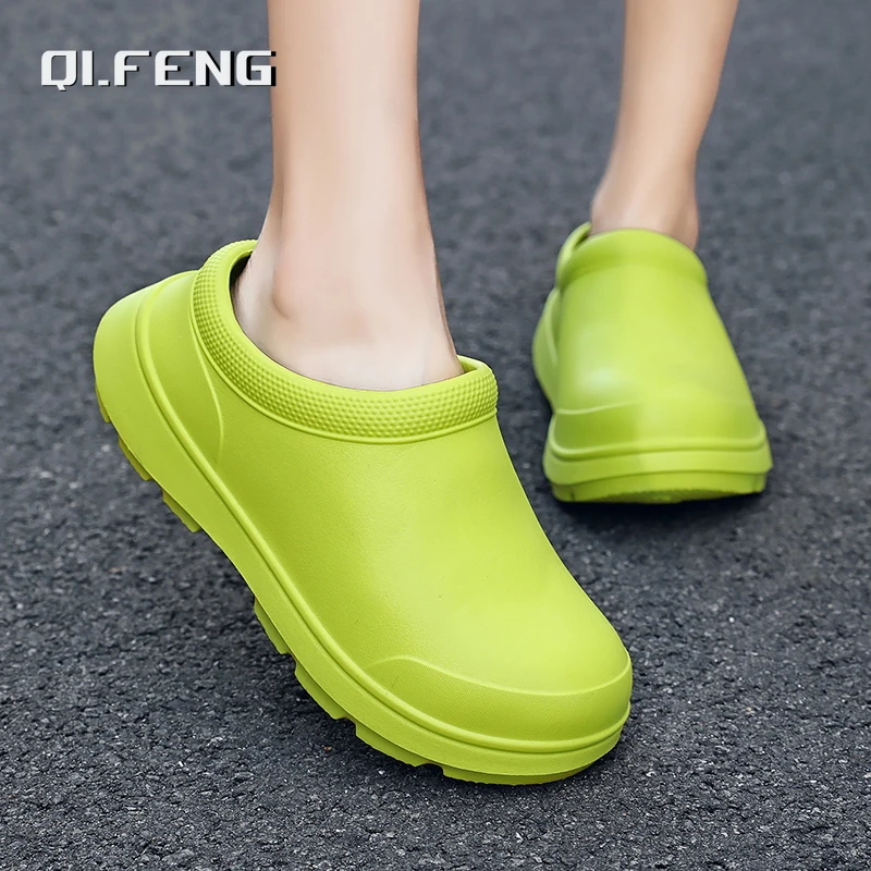 Kitchen Shoes Men Women Sandals For Outdoor beach Slipper comfortable walking Sneaker Fashion Black Light Shoe Cook Footwear