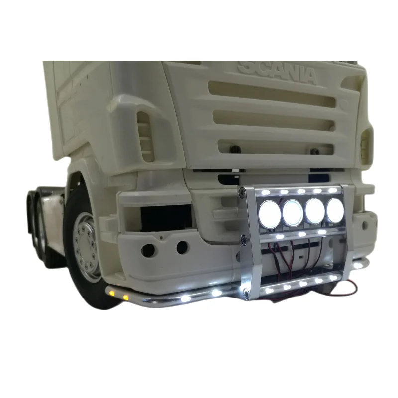 Front Bumper Light with LED Lamp for TAMIYA 1/14 Scania 620 56323 730 RC Tractor Trailer Truck Upgrade Parts 4
