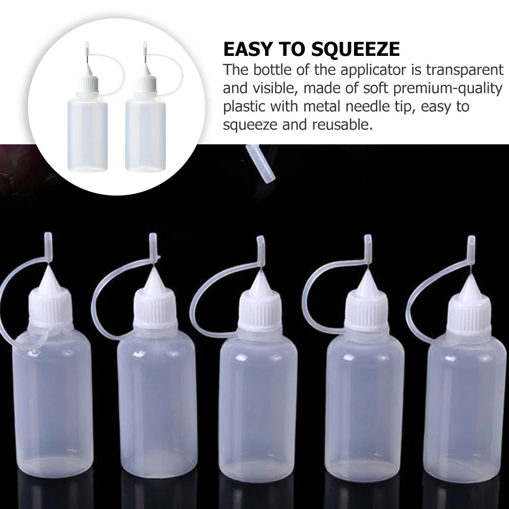 10PCS needle tip glue bottles wood glue dispenser squeeze bottles for  liquids