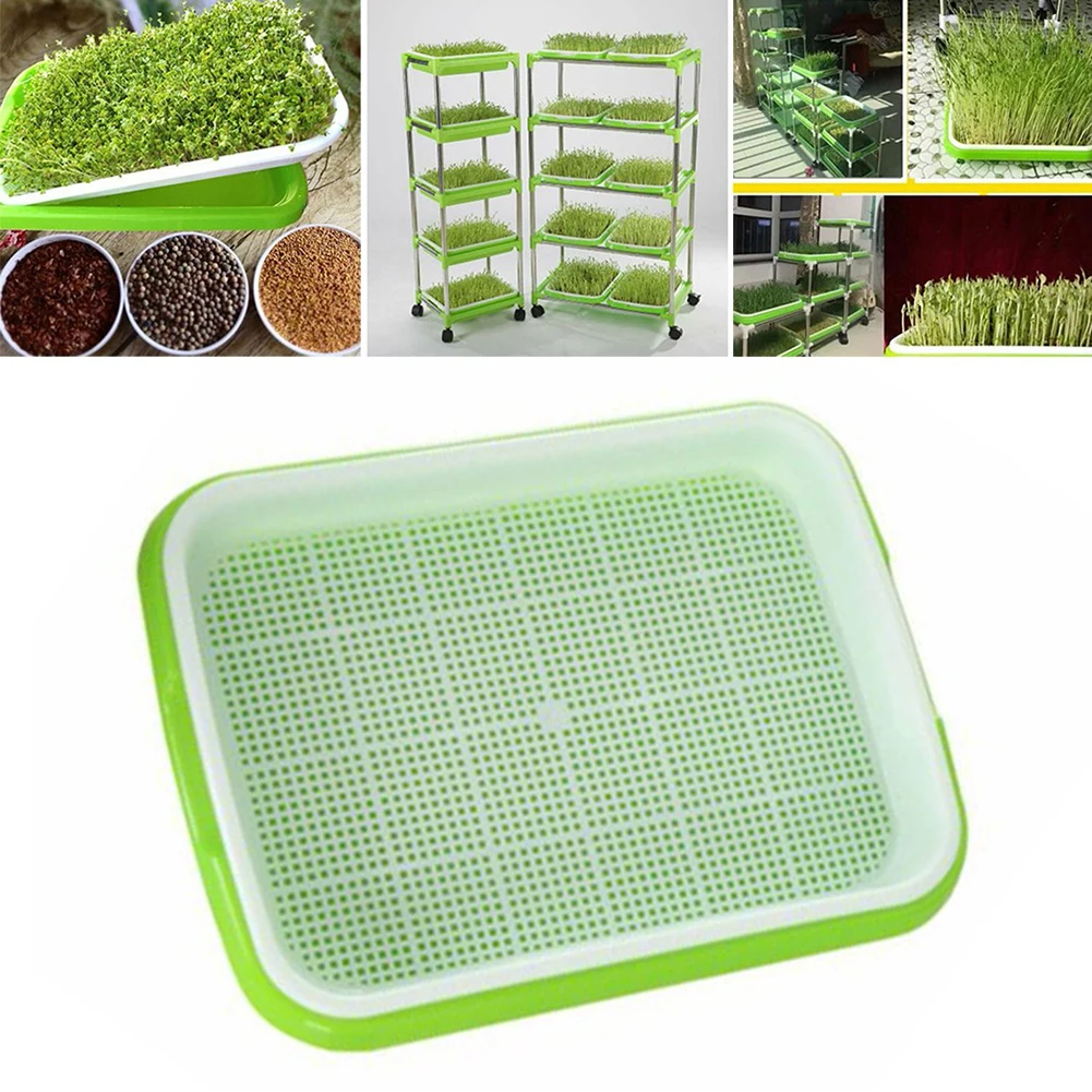 Microgreens Hydroponic Germination Tray Double Layer Sprout Plate Nursery Pots Soilless Cultivation Planting
