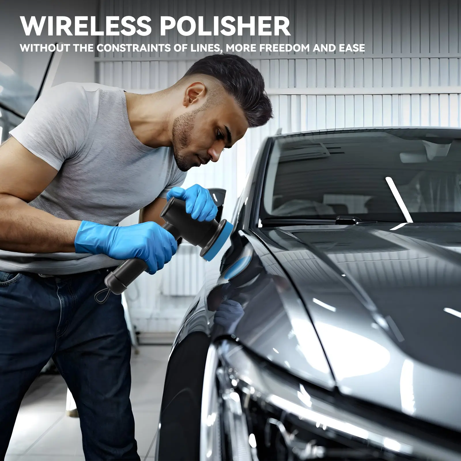 Car Polisher Machine Wireless Electric Polishing Wax Tool Adjustable Speed Cordless Auto Polish Waxing Machine Car Polishing