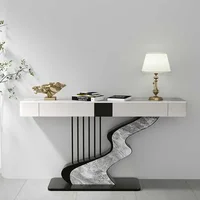 Midcentry-Table Console Nordique Moderne en Métal, Couloir d'Entrée, Table Console de Luxe, Meubles de Salon, Correction par Wohnzimmer Tisch 6