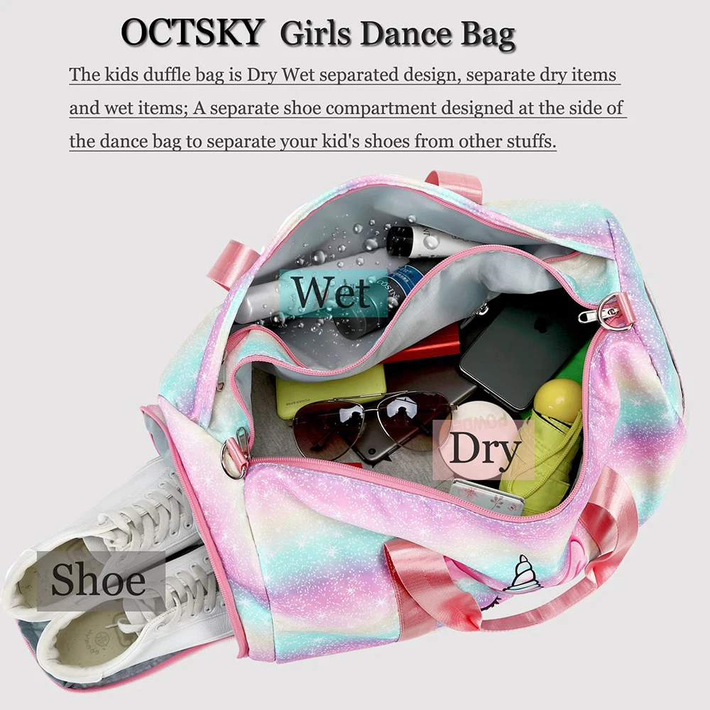 Sac Sport Enfant Dance Bag With Shoe Compartment And Wet Pocket