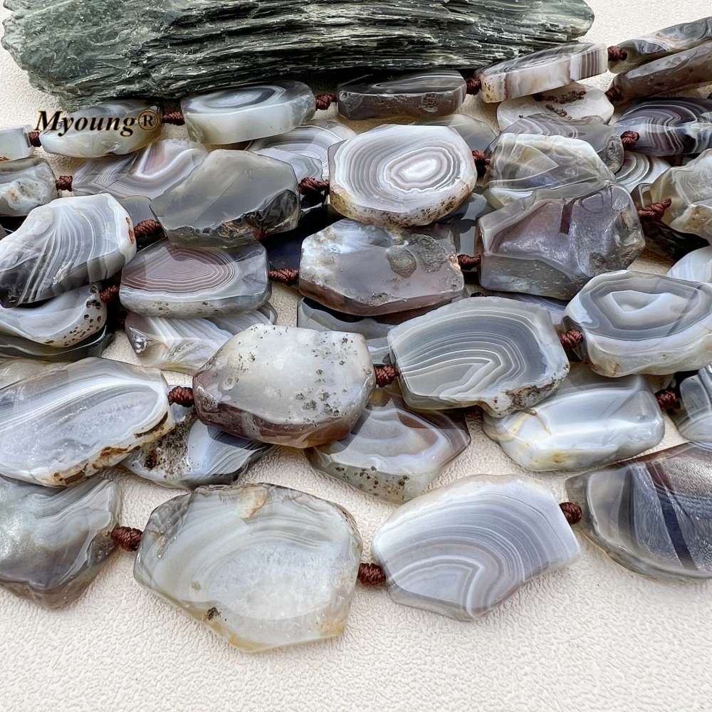 

Крупные бусины-подвески из драгоценных камней неправильной геометрической формы для изготовления ювелирных изделий своими руками MY231211