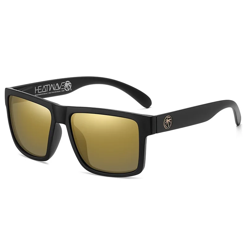 Square Men's Polarized Heat wave Sunglasses Outdoors Lifestyle Coating Sun Glasses UV400 With Box polarized sunglasses