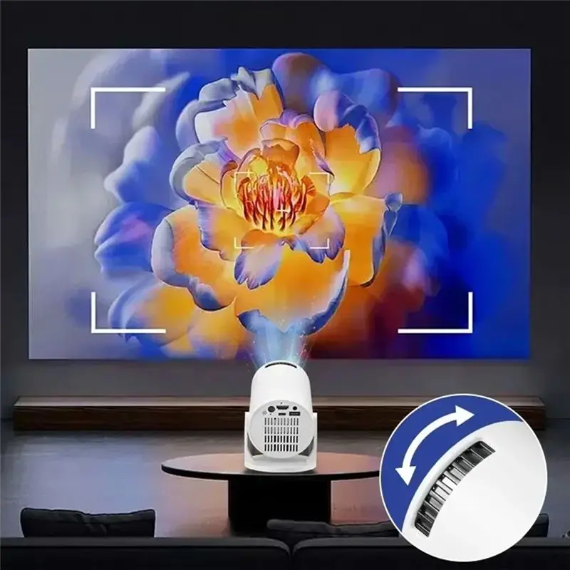 ABKQ-LED 1080P 휴대용 프로젝터 M5 프로젝터 안드로이드 폰용 USB TV 스틱 노트북 EU 플러그