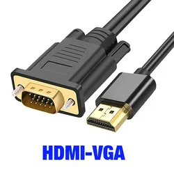 High-Definition HDMI to VGA Video Converter Cable - 0.5m (Black)