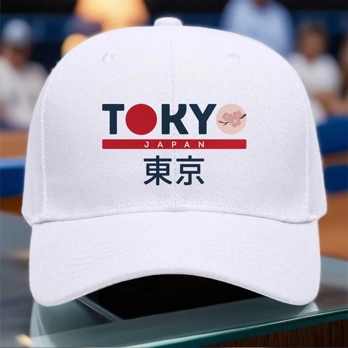 Tokyo Japan Cherry Blossom Baseball Cap Polyester Adjustable Unisex Hat for Travel Casual Urban Wear