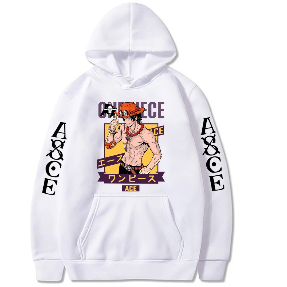 2022 Anime One Piece Hoodie Ace Printing Hoodie Manga Style Print Tops Harajuku Style Hoodie fashion leisure pullover hoodie