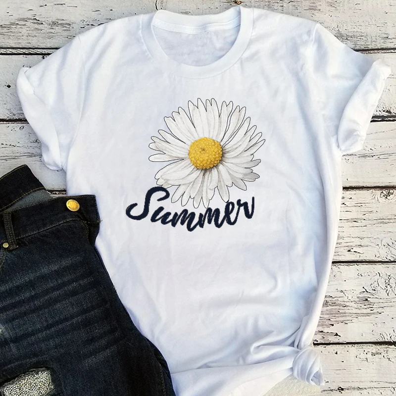 

Summer Daisy In Love Chrysanthemum Youth T-Shirt Flower Shirt Gardening Tshirt Kid's Shirt 2022 women clothes tshirt women M