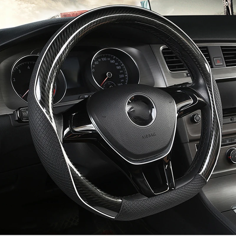 Углеродное волокно и кожа фотосессия для VW GOLF 7 POLO JETTA Passat Tiguan Тип D универсальный 38